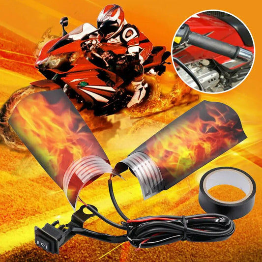12V Motorcycle Heated Handlebar Grip Kit | Winter Hand Warmer Heated Handlebar Grips Peaceful Pleasures Health and Wellness