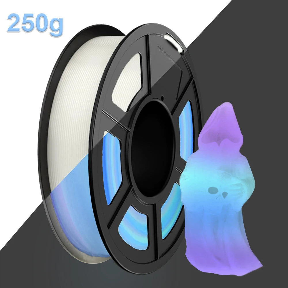 Glow Rainbow PLA Filament 1.75mm – Luminous Glow in the Dark