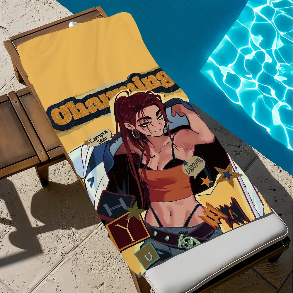 Anime Alien Quick-Dry Beach Towel | Soft Pool & Travel Towel Quick-Dry Beach Towel Peaceful Pleasures Health and Wellness z4 STJ150x260CM
