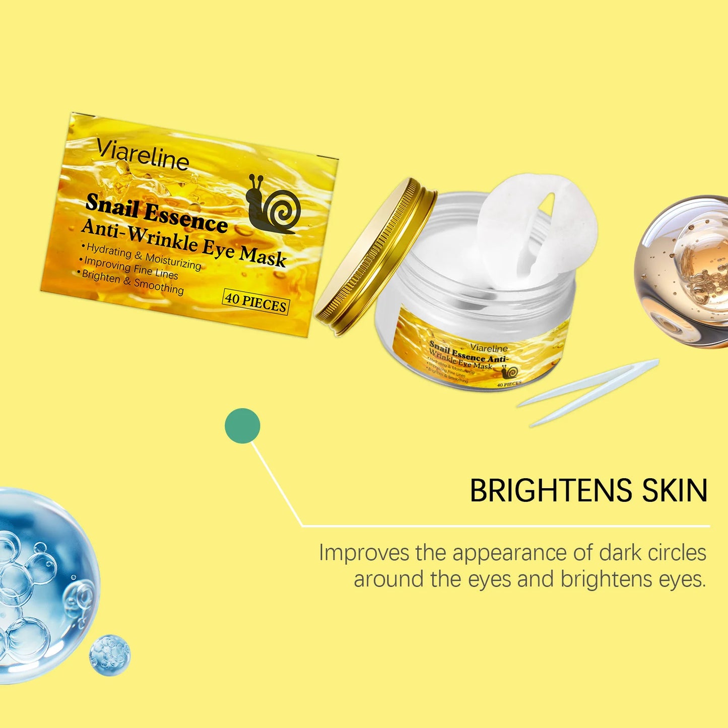 Snail Essence Eye Masks – Dark Circles, Puffiness & Fine Lines