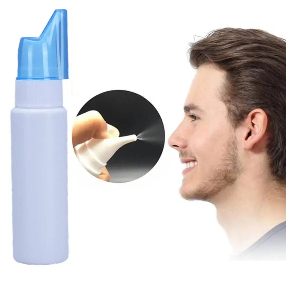 Nasal Spray Bottle Nasal Irrigator Nose Wash Cleaner Bottle Spray Relief for Nasal Care Portable Liquid Empty Container Peaceful Pleasures Health and Wellness