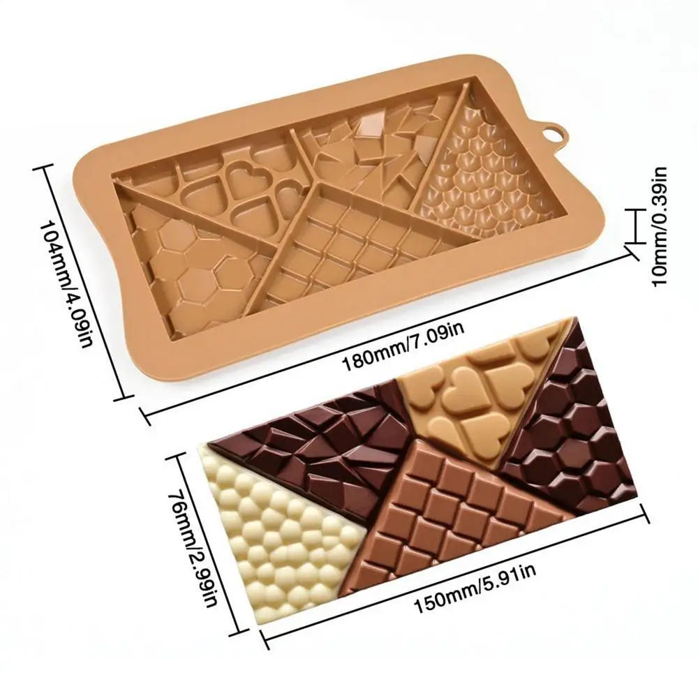 Food Grade Silicone Chocolate Bar Molds – Break-Apart Candy Kit