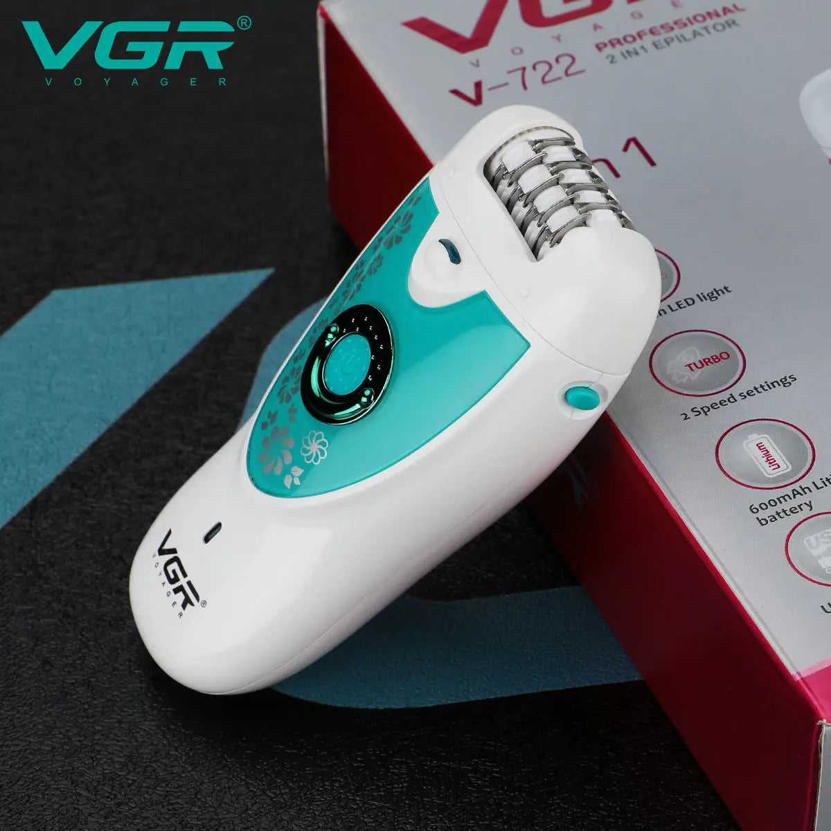 VGR 722 Multi-Function Women Shaver Electric Epilator Hair Removal Body Washing Universal Voltage Peaceful Pleasures Health and Wellness