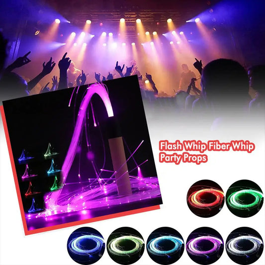 360° Swivel LED Fiber Optic Whip Super Bright Light Up Rave Toy EDM Pixel Flow Lace Dance Festival Party Disco Dance Whips Peaceful Pleasures Health and Wellness