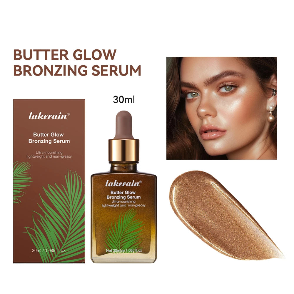 Butter Glow Bronzing Serum Innovative Nourishing Skincare Bronzing Drops for Radiant Natural Sunkissed Complexion Sunkissed Glow Peaceful Pleasures Health and Wellness 100ml