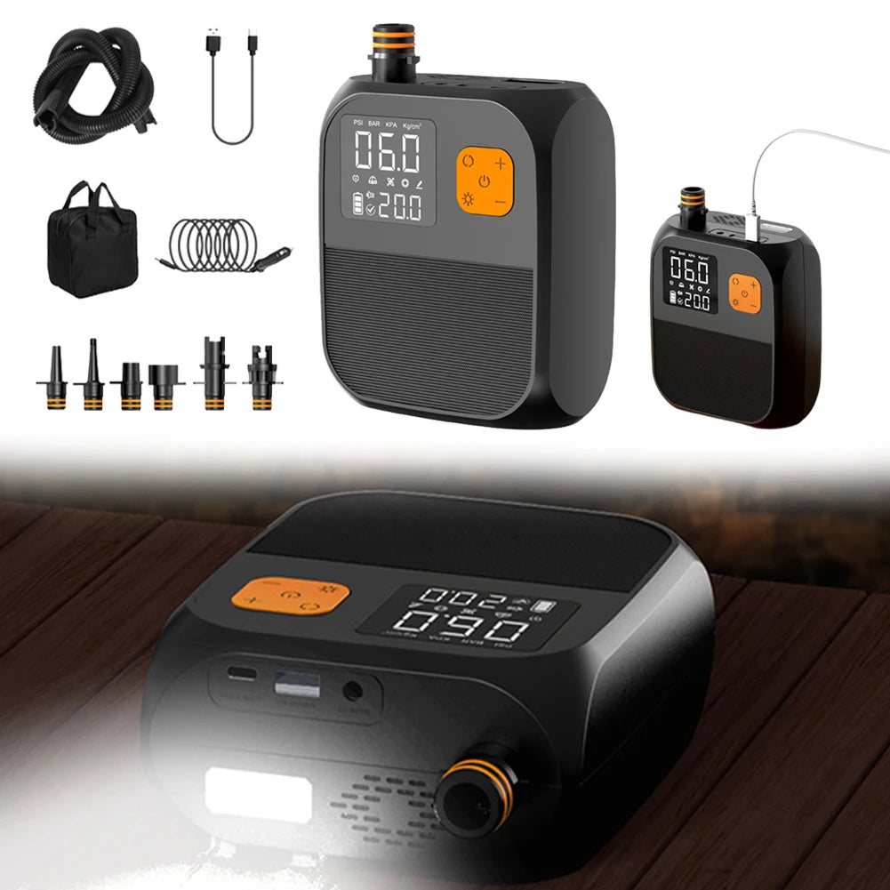 20PSI Portable Air Compressor SUP Pump for Paddle Board Kite & Tent Peaceful Pleasures Health and Wellness