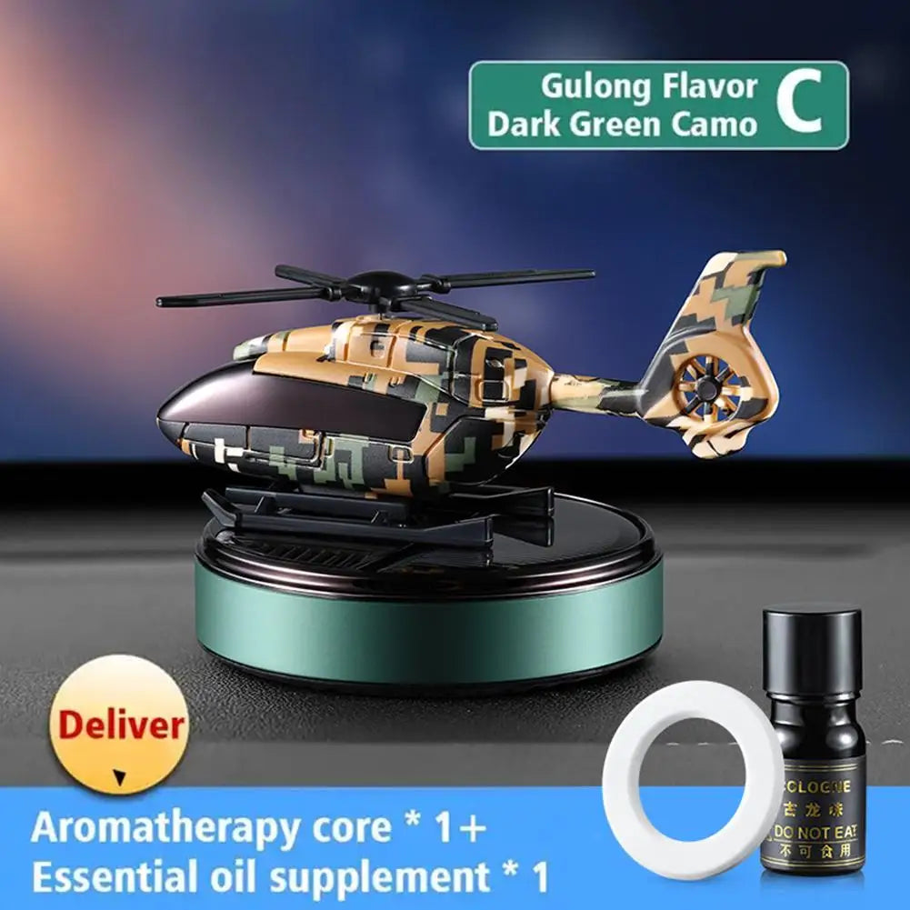 Car Solar Air Freshener Airplane Solar Helicopter Interior Accessories Trim Propeller Rotary Perfume Diffuser Deodorant Peaceful Pleasures Health and Wellness C
