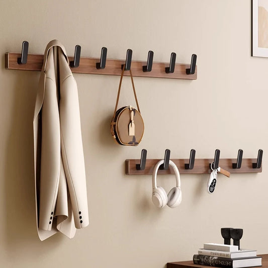 Wood & Aluminum Wall Hook – Towel & Clothes Hanger for Bathroom Wall Hook Peaceful Pleasures Health and Wellness
