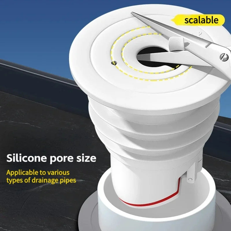 Silicone Drainage Bathroom Sewer Pipe Seal Anti-odor Anti-backflow Sink Drain Filter Water Plug Drains Bathrooms Accessories Peaceful Pleasures Health and Wellness