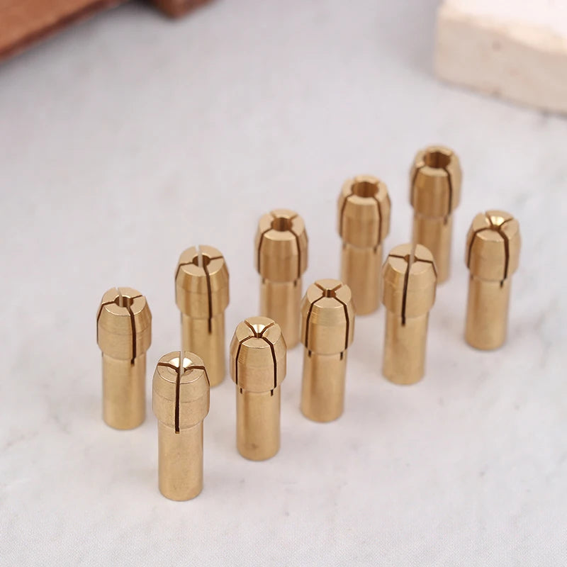 10Pcs/set 0.5mm-3.2mm Mini Drill Chucks Adapter Chucks For Chuck Adapter Micro Collet Brass DIY Power Rotary Tool Peaceful Pleasures Health and Wellness