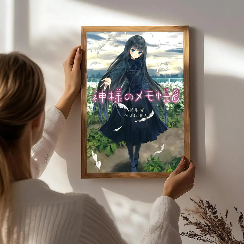 Heaven's Memo Pad Anime Poster – HD Self-Adhesive Wall Art Anime Wall Poster Peaceful Pleasures Health and Wellness White5 15X20cmNoframe
