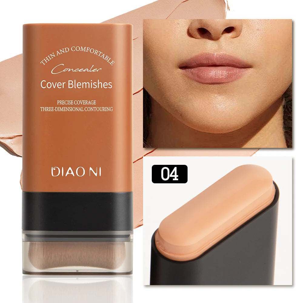 Eraser Foundation Stick,Velvet Moist Light Concealer Liquid Foundation Long-lasting Flawless ne w Face Beauty Makeup Cosmetics Peaceful Pleasures Health and Wellness 24339-04