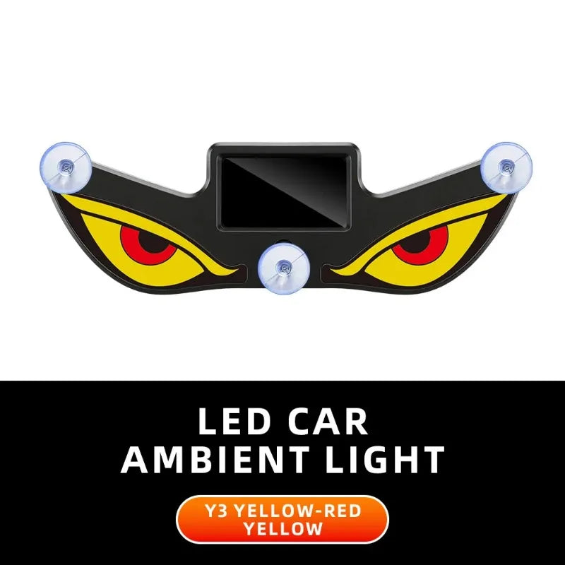 Solar LED Devil's Eye Triangle Car Atmosphere Light | Wireless
