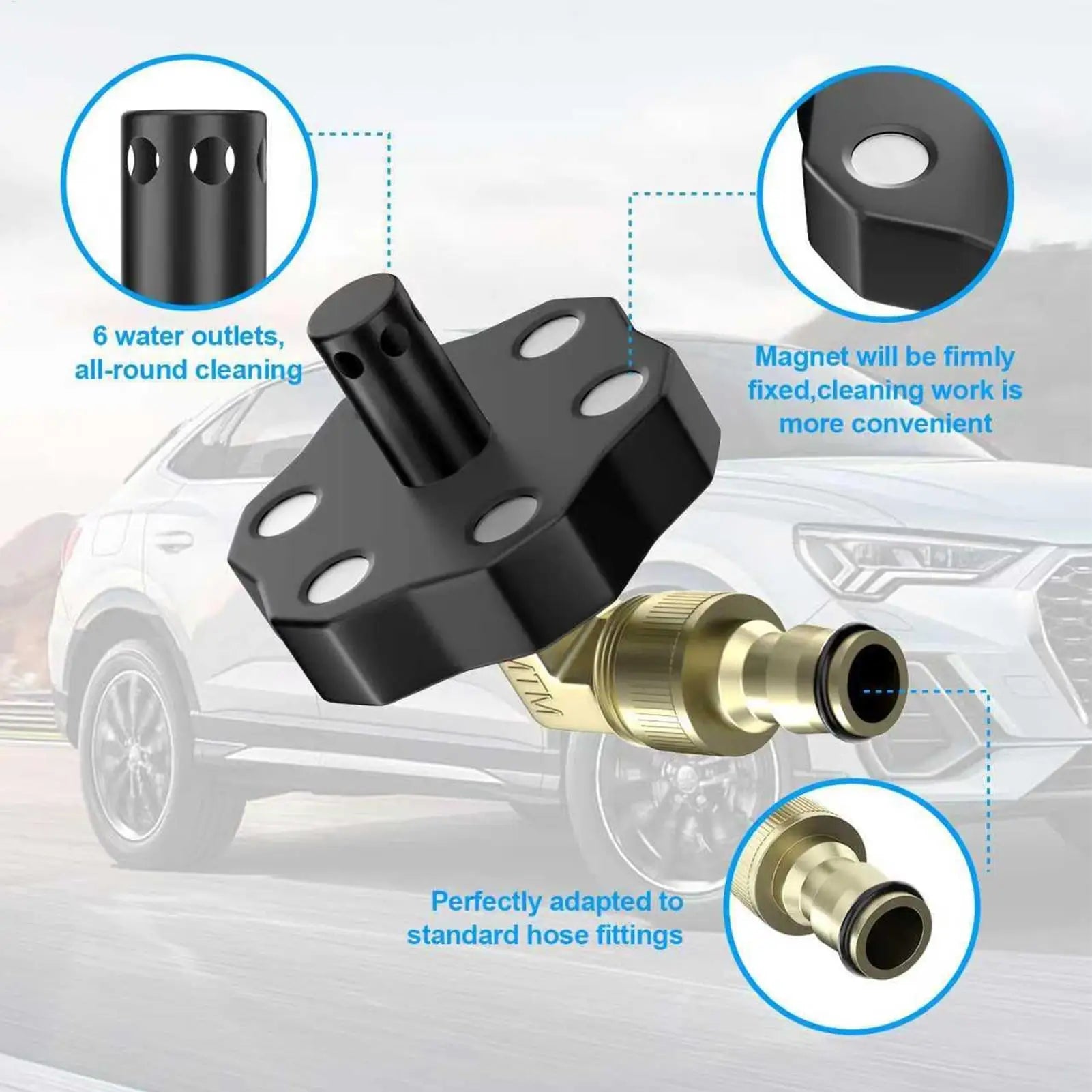 Chassis Cleaner with Magnetic Nozzle High Pressure Truck Underbody Flushing Tool Car Undercarriage Washer for SUV Pickup RV Tire Peaceful Pleasures Health and Wellness