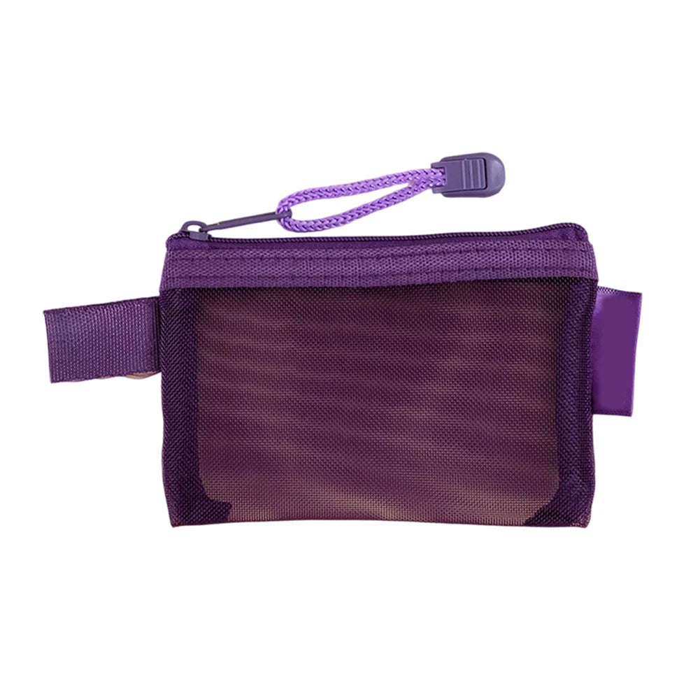 Mini Zipper Mesh Bag – Nylon Pouch for Travel & Everyday Storage