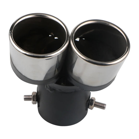 Stainless Steel Oval Dual Outlet Car Exhaust Muffler Tip Exhaust Muffler Tip Peaceful Pleasures Health and Wellness