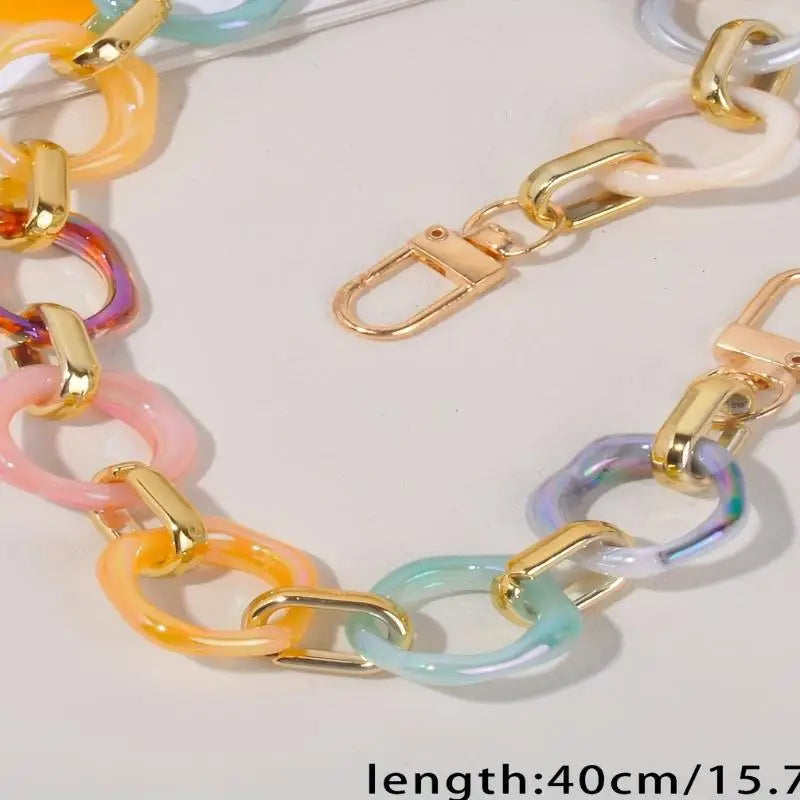 Iridescent Acrylic Chain Strap | DIY Bag & Handbag Accessory