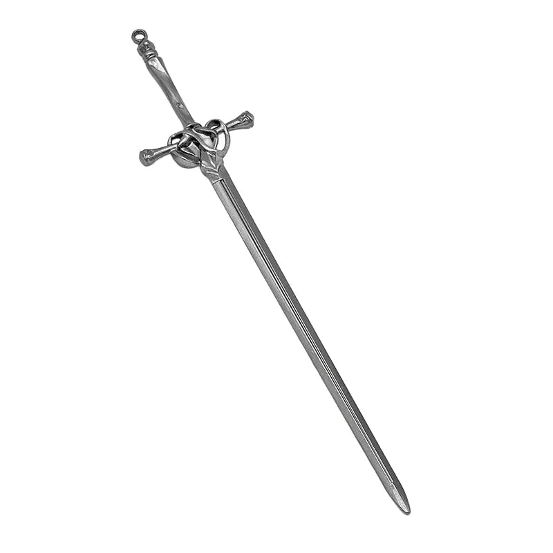 Alloy Sword Hairpin New Chinese Style Hanfu Hair Accessory Long Sword Hair Stick Peaceful Pleasures Health and Wellness Style 2