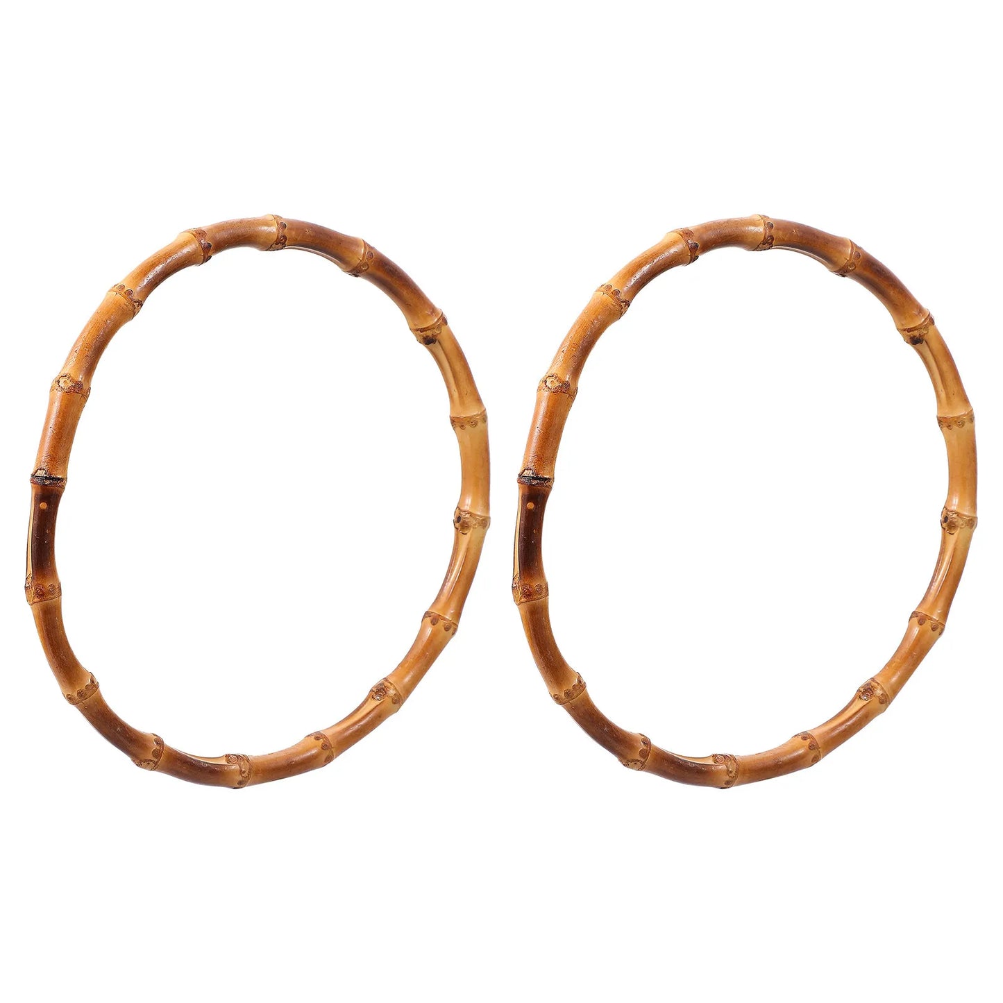 2Pcs Bamboo Purse Handles Round Bag Handle Replacement DIY Handmade Handbag Accessories DIY Bag Craft Rings Bamboo Purse Handle Peaceful Pleasures Health and Wellness