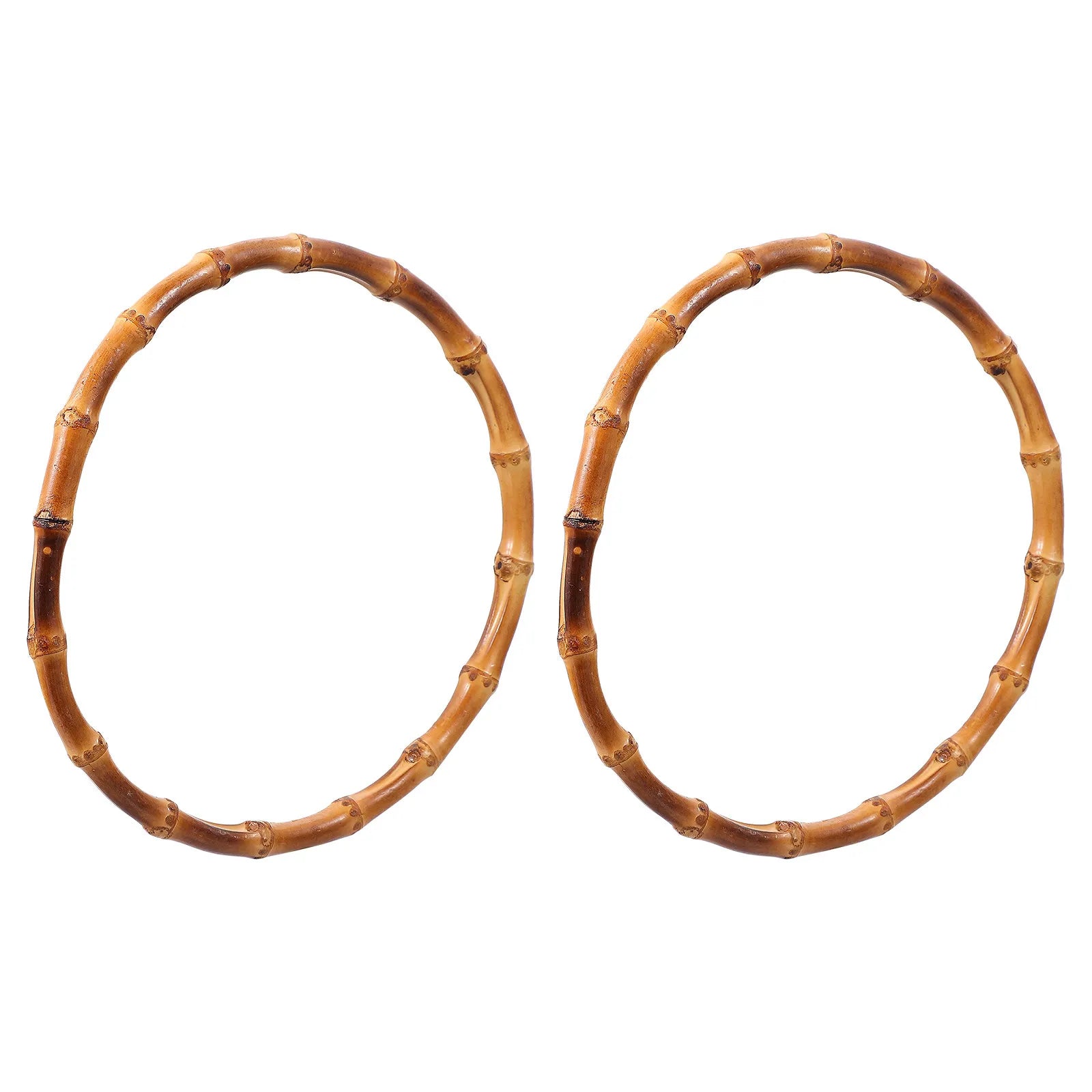 2Pcs Bamboo Purse Handles Round Bag Handle Replacement DIY Handmade Handbag Accessories DIY Bag Craft Rings Bamboo Purse Handle Peaceful Pleasures Health and Wellness