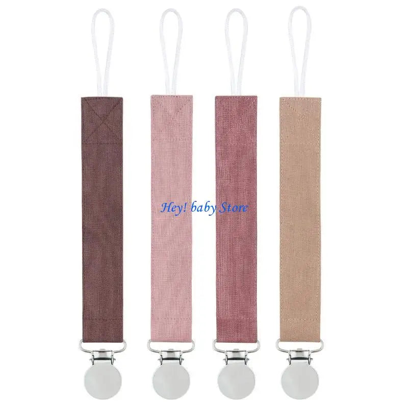 Baby Pacifier Chain Clips 4-Pack | Soother Holder Newborns