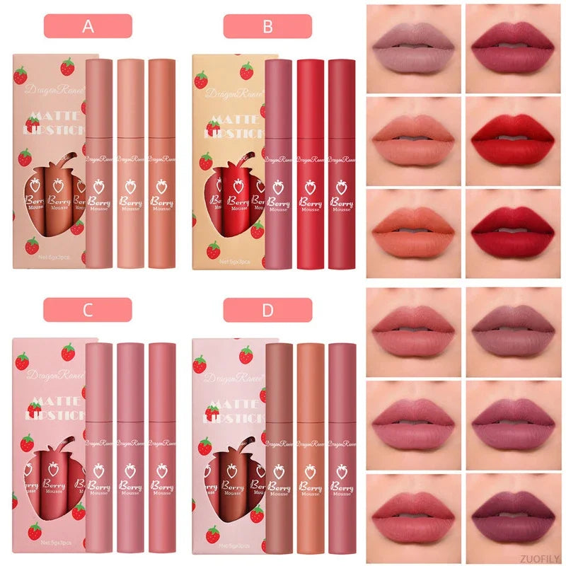 IFANYUO Matte Velvet Lip Gloss Set – Long-Lasting, Non-Stick