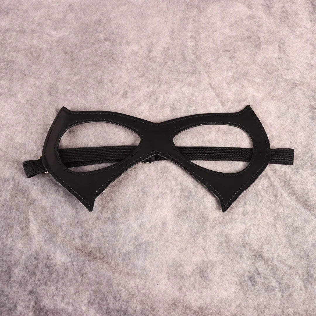 Black Gothic Harajuku Punk Sexy Cat PU Leather Eye Mask Masquerade