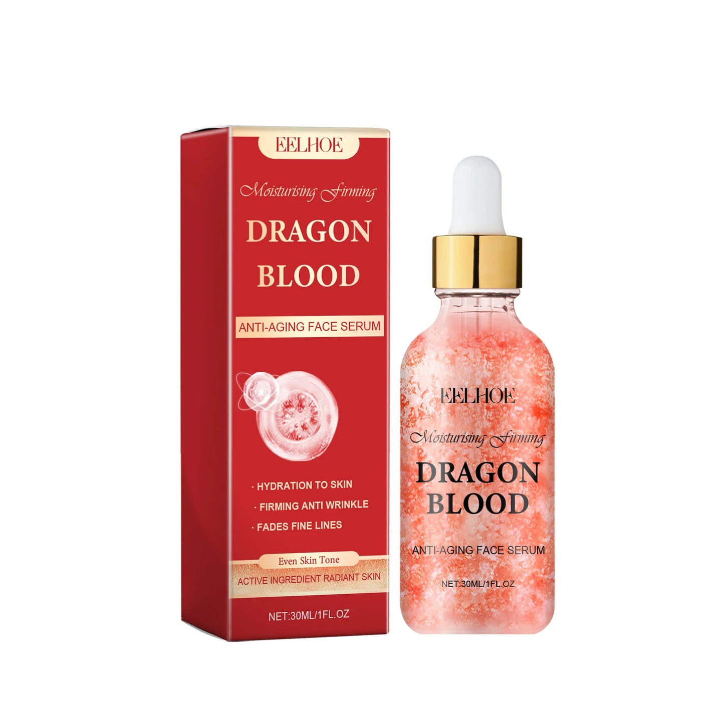 EELHOE Dragon Blood Anti-Aging Face Serum 30ml – Wrinkle Anti-Aging Face Serum Peaceful Pleasures Health and Wellness 30ml Boxed