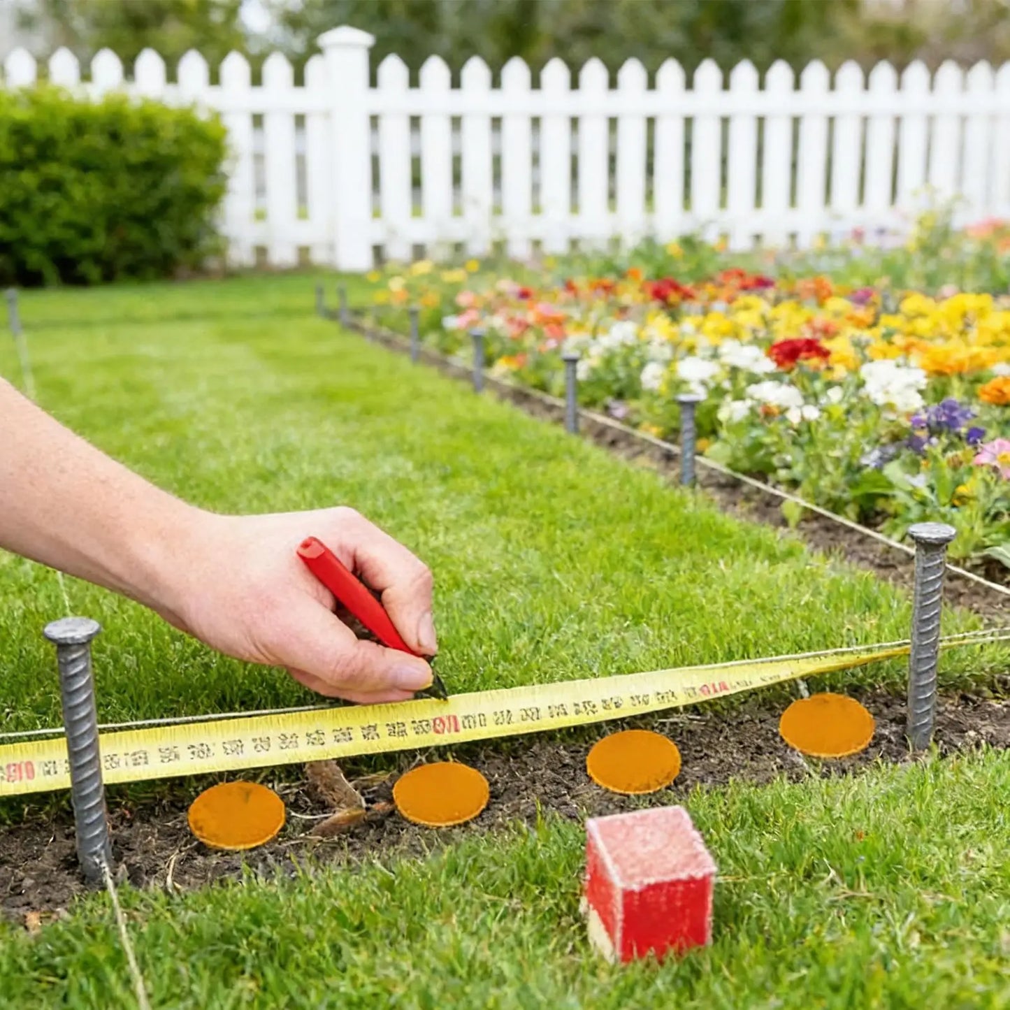 Heavy-Duty 12" Orange Survey Stakes | 2-Piece Driveway Markers