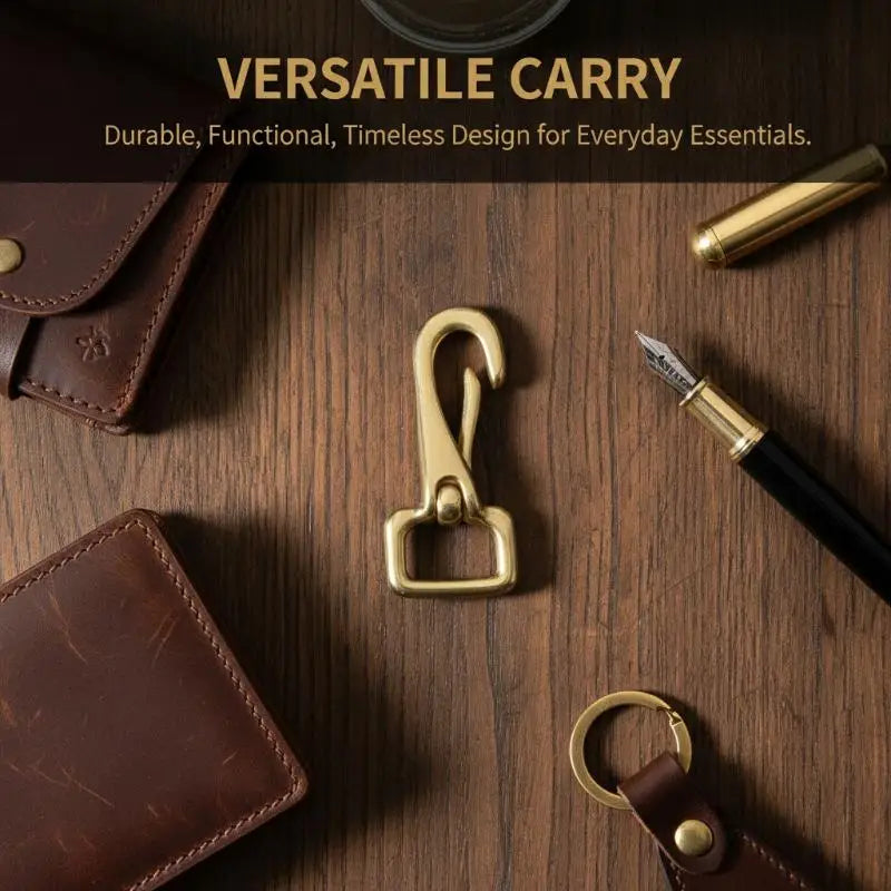 Solid Brass Snap Hook – Dog Leash & Bag Strap Buckle