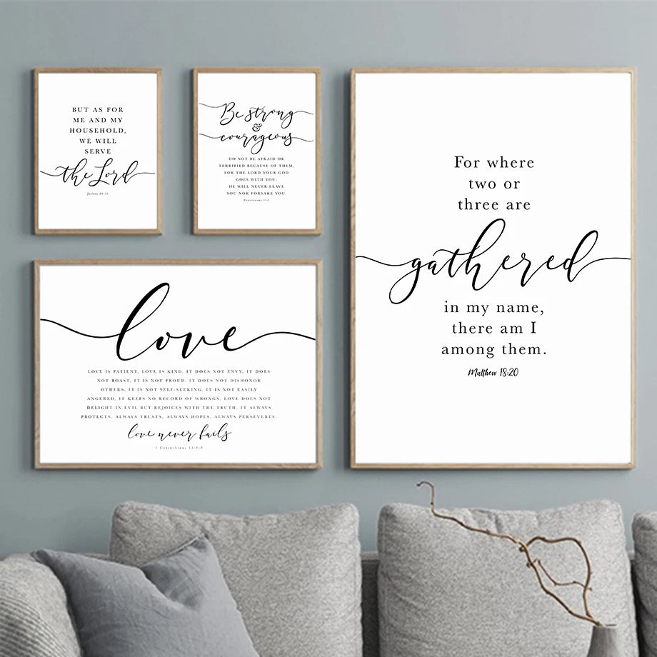 Modern Bible Verse Wall Art Religious Easter Gift Christian Decor Wall Art Canvas Painting Nordic Poster Home Living Room Dec Peaceful Pleasures Health and Wellness