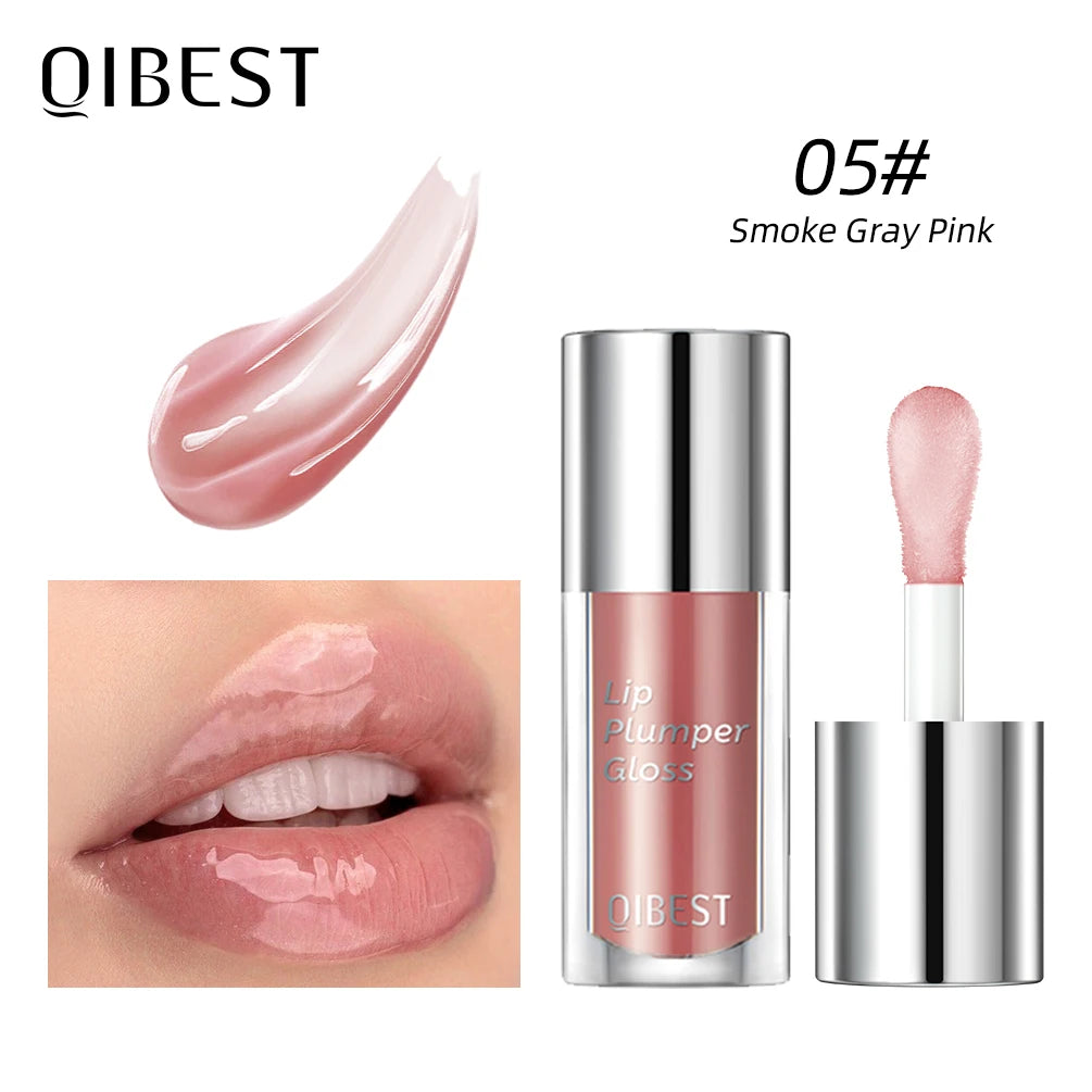 Plump Lip Glow oil Lip Care Oil Plumping Lip Gloss Non-Sticky Formula lip oil moisturizing Lipstick Hydrating Polished lips oil Peaceful Pleasures Health and Wellness 05 Smoke Gray Pink