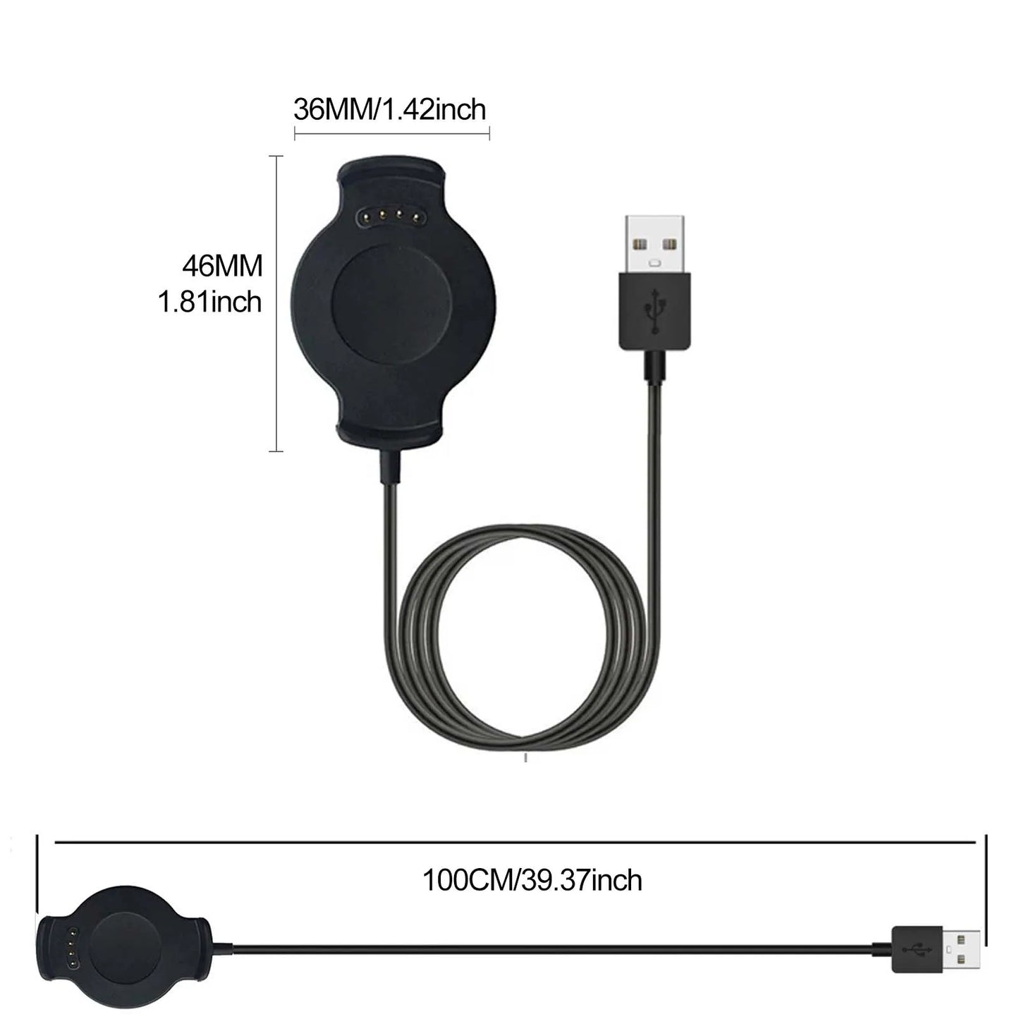 Huawei Watch 2 / 2 Pro Replacement USB Charger Cable 3.3ft Peaceful Pleasures Health and Wellness