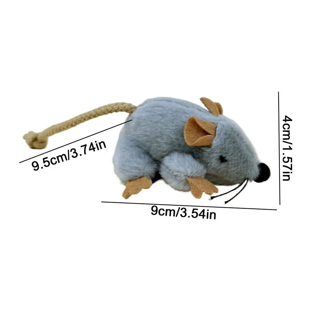 Plush Mouse Cat Toy with Sound & Moving Tail | Interactive