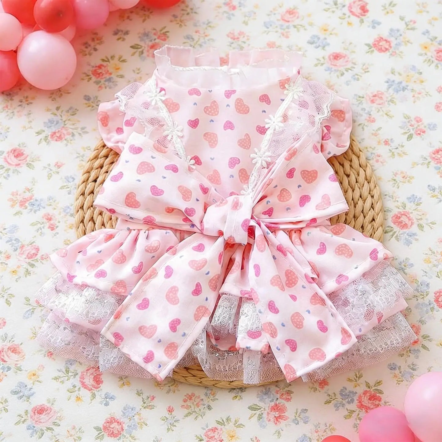 Dress For Dogs Female Breathable Pink Adjustable Medium Dog Outfit Puppy Clothes Girl For All Breed Daily Party Outdoor Walking Peaceful Pleasures Health and Wellness