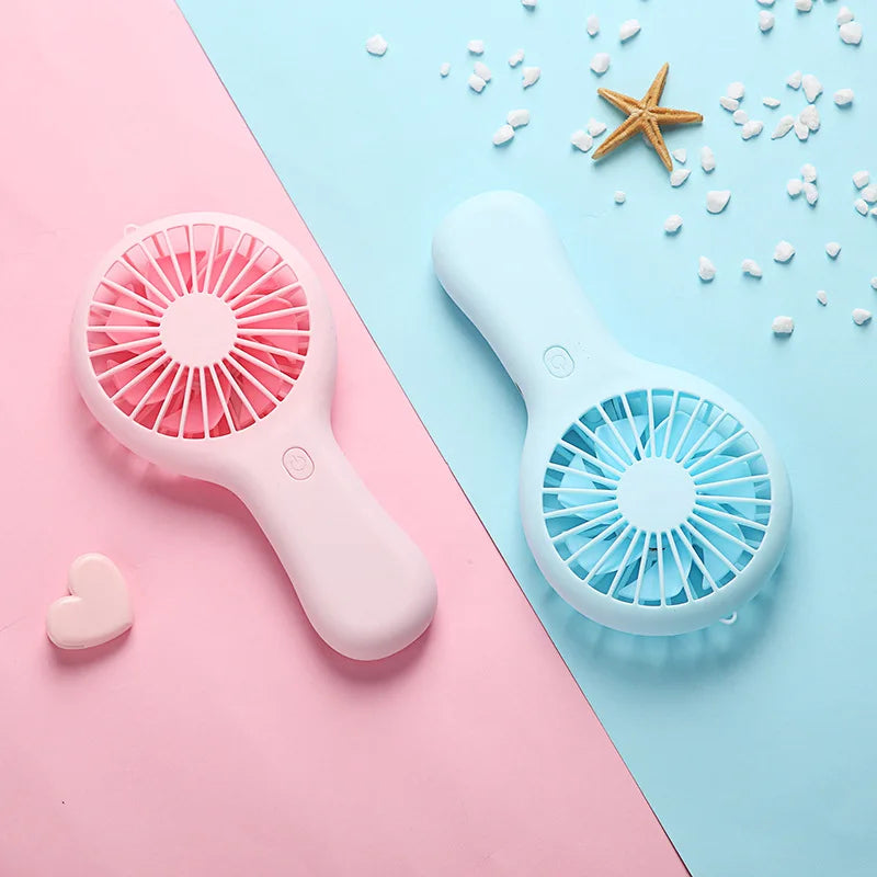 Cute Mini Portable Fan USB Charging 3-speed - Handheld Small Electric Fan Fan for Men and Women Suitable for Room Home Peaceful Pleasures Health and Wellness