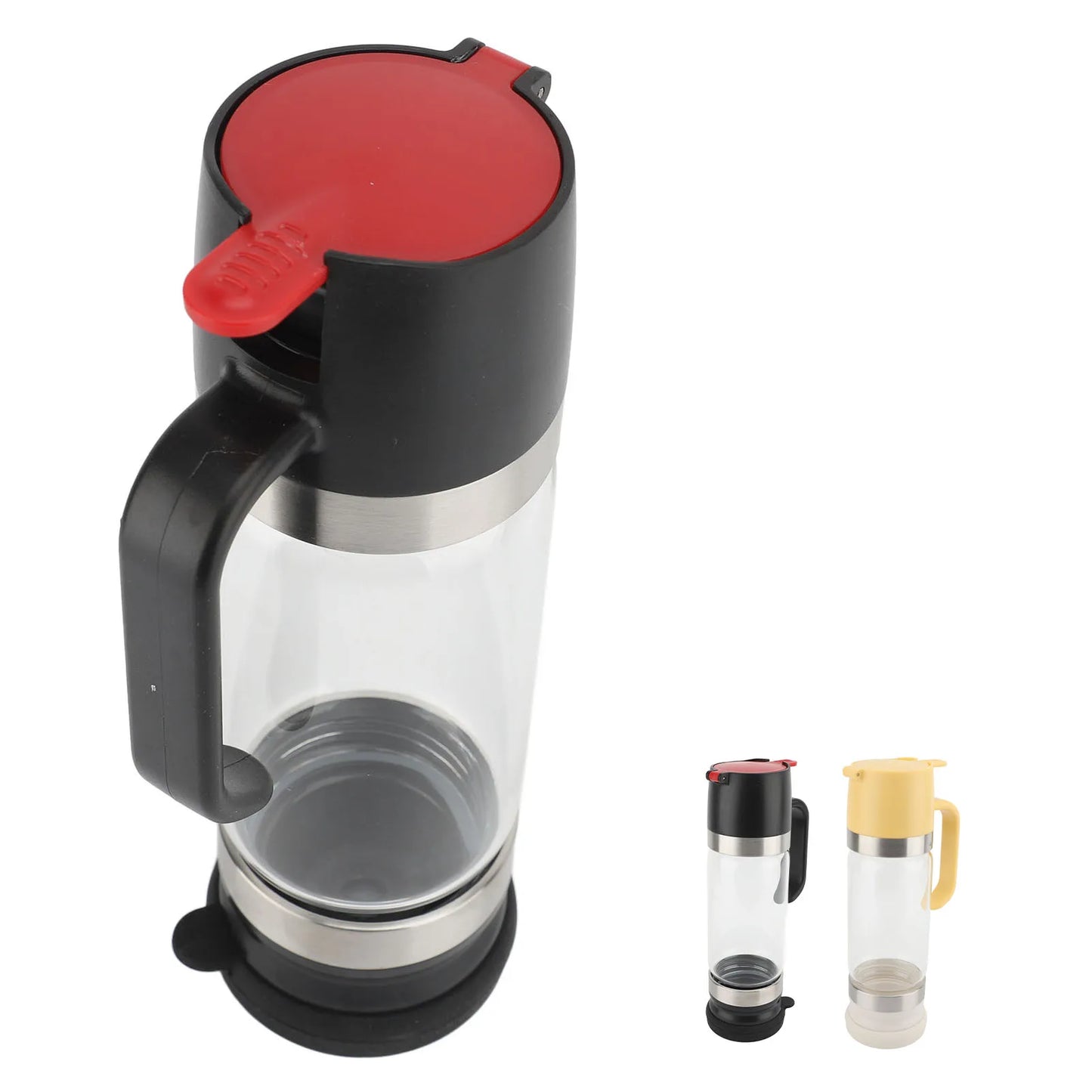Honey Dispenser Clear Glass Syrup Handle Prevent Dripping Container