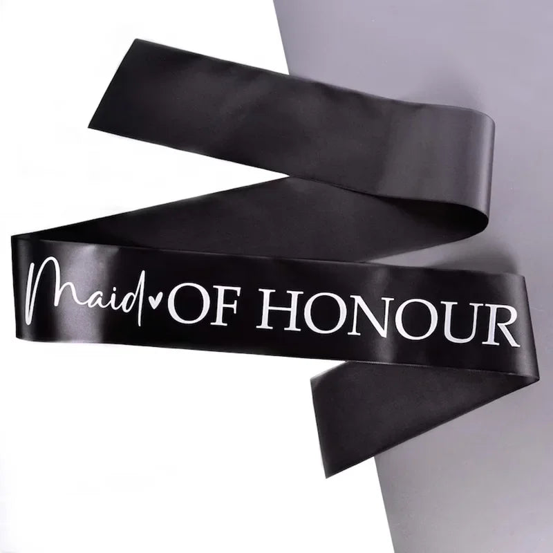 Bridal Party Sash | Bride, Bridesmaid, Maid of Honor & More Bridal Party Sash Peaceful Pleasures Health and Wellness maid of honour
