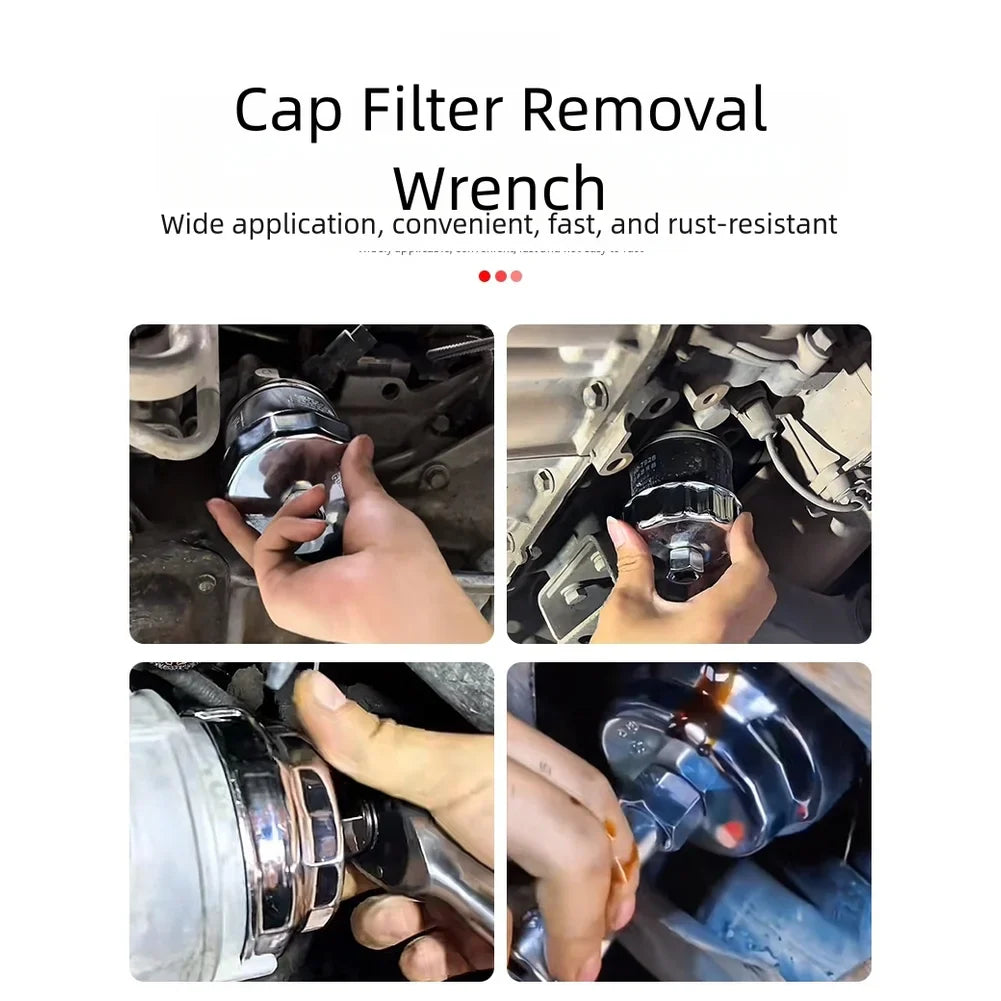 64–89mm Oil Filter Removal Wrench | 1/2" Square Drive Tool