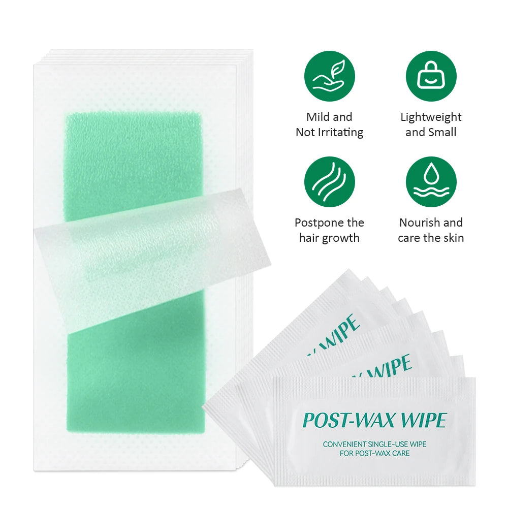 Facial Depilatory Wax Strips 30Pcs Facial Wax Strips+8 Calming Oil Wipes Hypoallergenic Eyebrow Upper Lip Hair Removal Wax Paper Peaceful Pleasures Health and Wellness