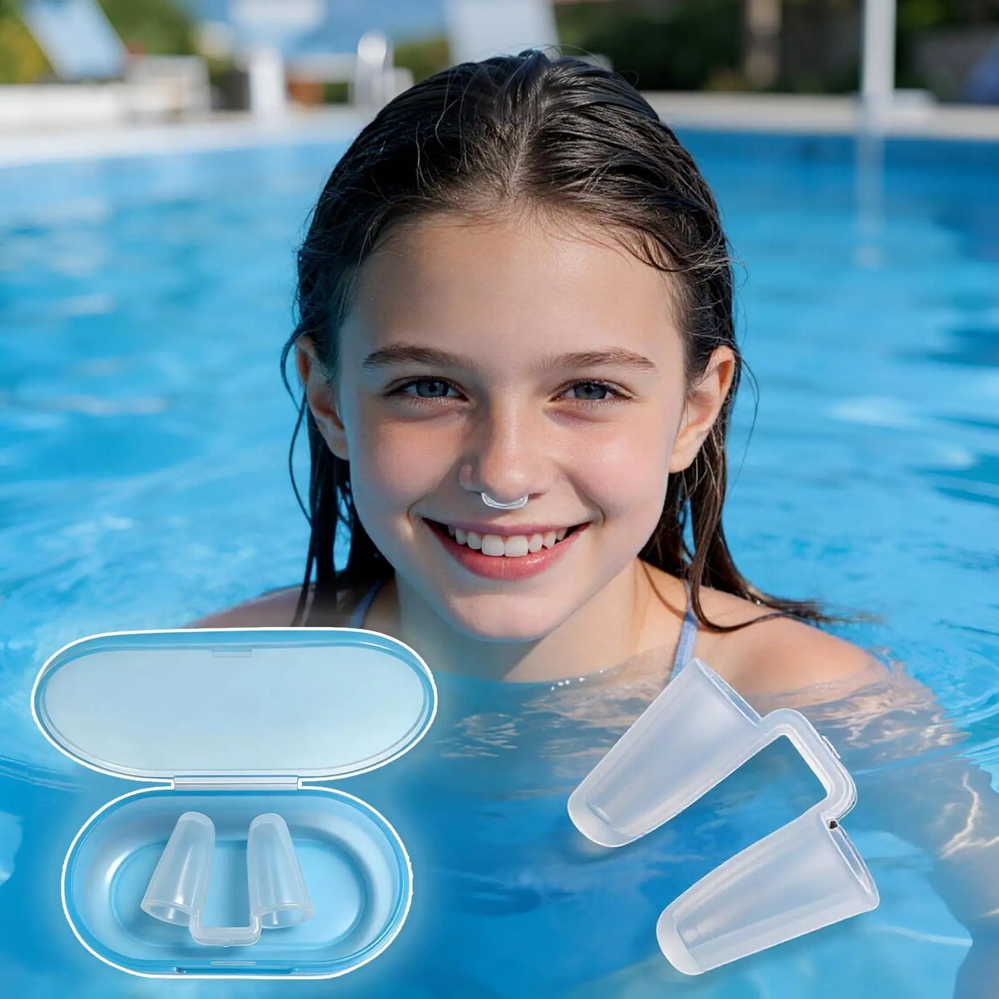 Silicone Nose Clips for Swimming, Anti-Choking Snorkel Nose Plug for Pool Beach Diving Water Sports Outdoor Travel Peaceful Pleasures Health and Wellness