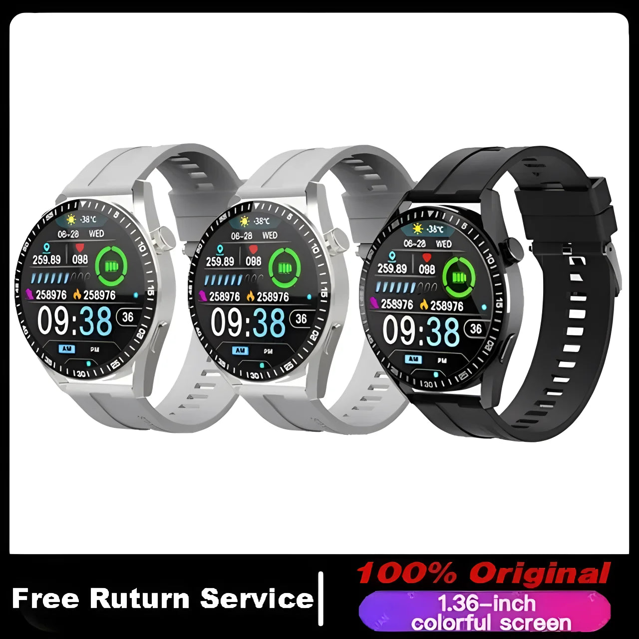 Pro Smart Watch Men Women AMOLED 420*420 HD Screen Heart Rate Bluetooth Call Waterproof relojes inteligentes SmartWatch 2023 Peaceful Pleasures Health and Wellness 1Bk2Wh NEW GT3
