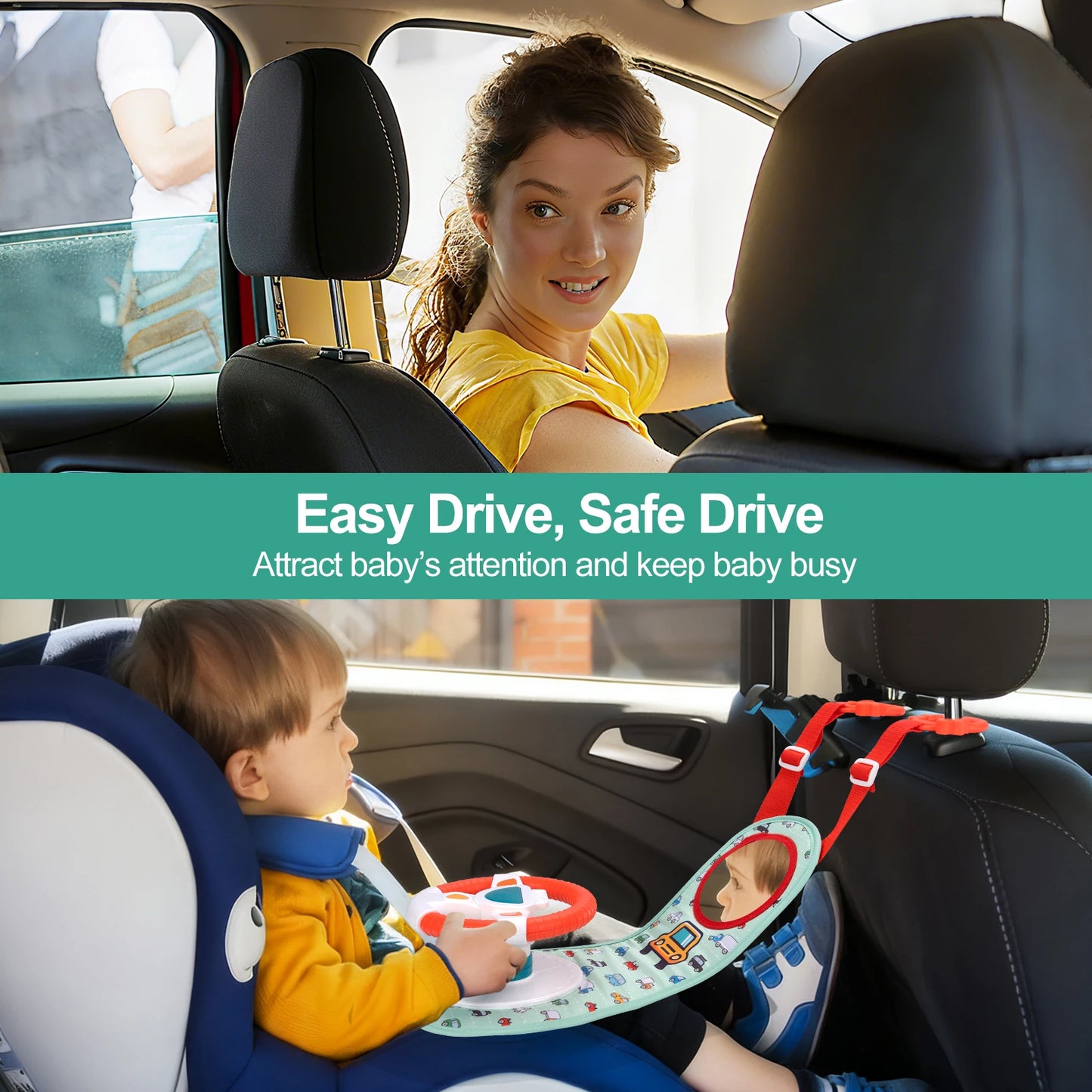 Baby Car Eletric Steering Wheel Toy Music Simulate Driving Seat
