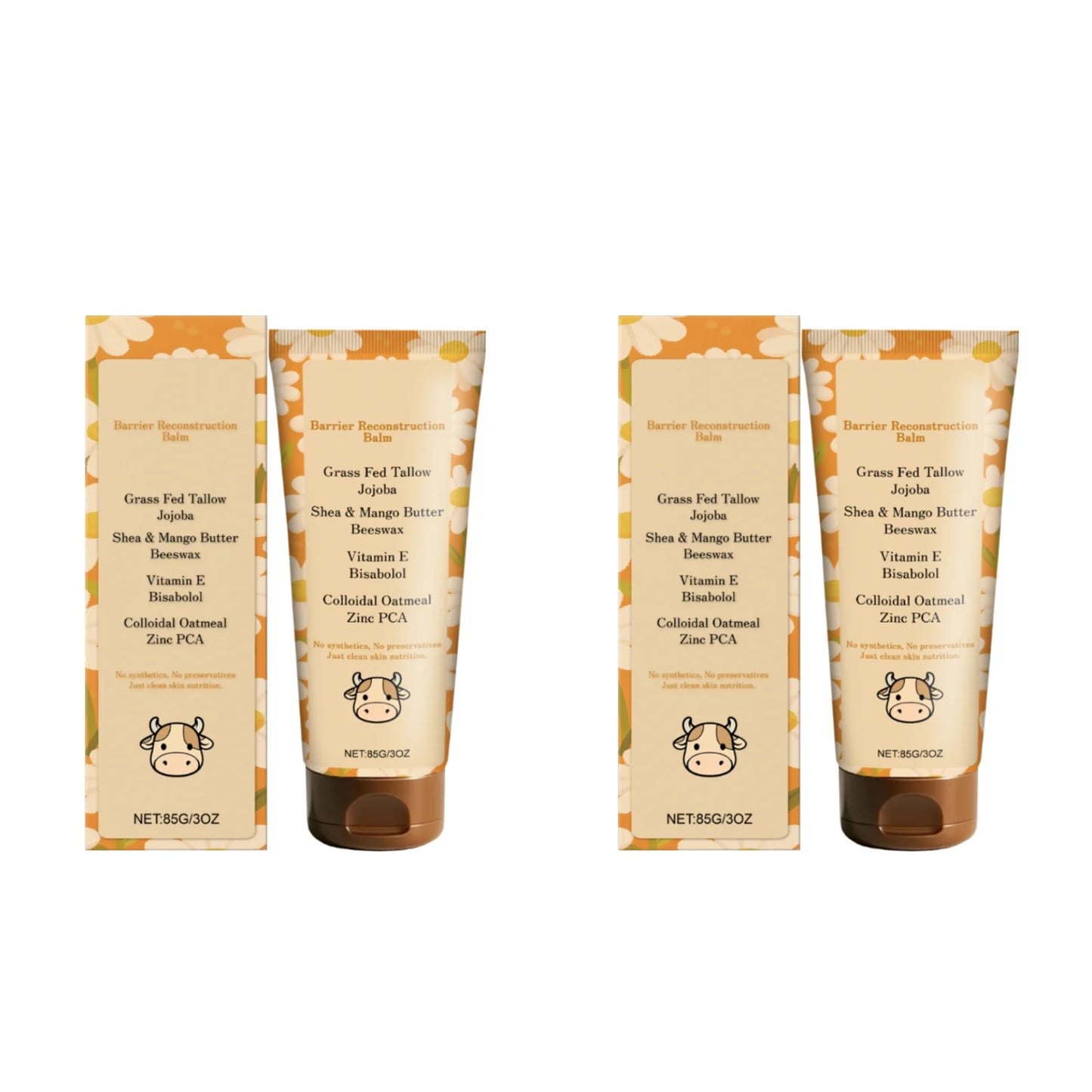 Tallow Skincare Cream Body Moisturizer Deep Hydration Dry Skin Care Nourishing Cream Glycerin Non Greasy Fast Absorption Lotion Peaceful Pleasures Health and Wellness 2PCS 85g