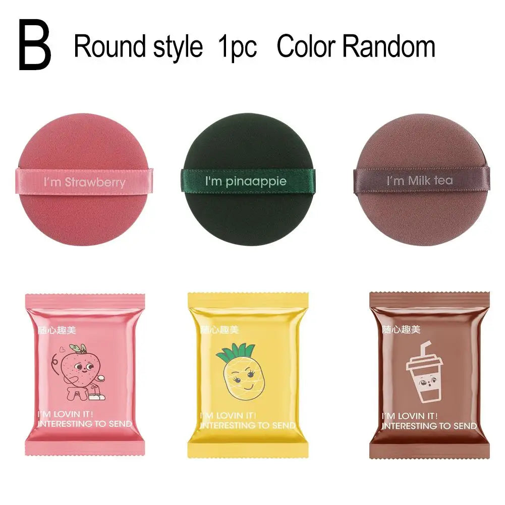 Velvet Powder Puff Makeup Sponge – Triangle & Circle | Non-Latex