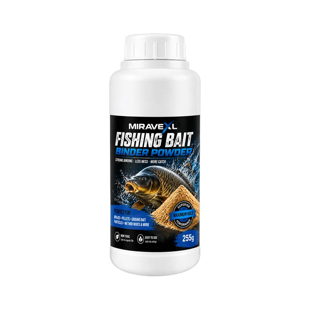 MIRAVEXL Fishing Bait Binder Powder 255g – Boilies & Pellets