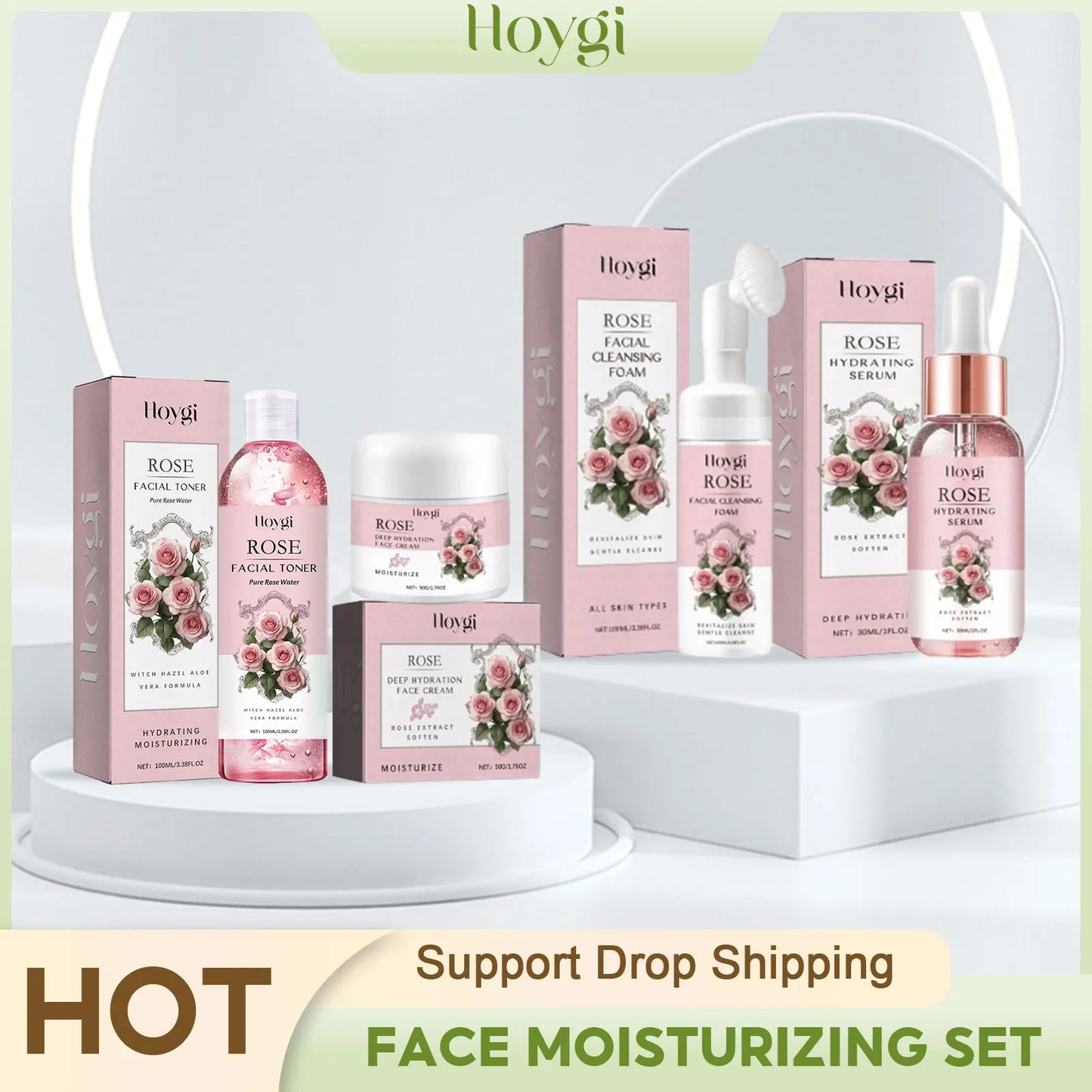 Hydrating Face Serum Refine Pores Cleaning Soothing Redness Moisturizing Cleanser Brighten Moisturizing Cream Peaceful Pleasures Health and Wellness