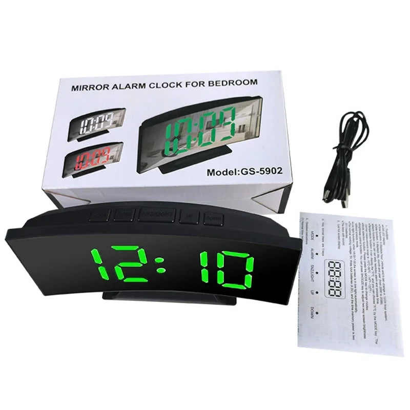 LED Digital Alarm Clock | Temperature Display, Adjustable Brightness