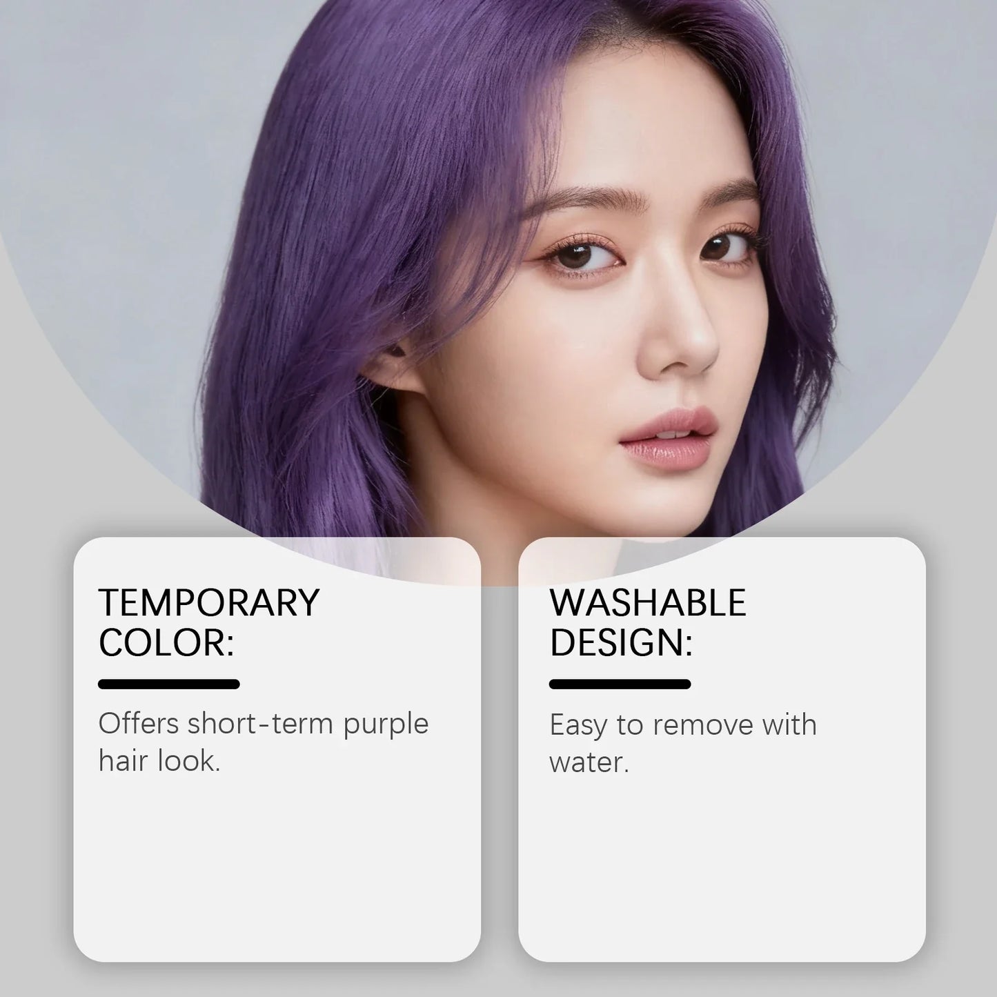 Purple Temporary Hair Color Wax – Wash-Out Dye for Men & Women