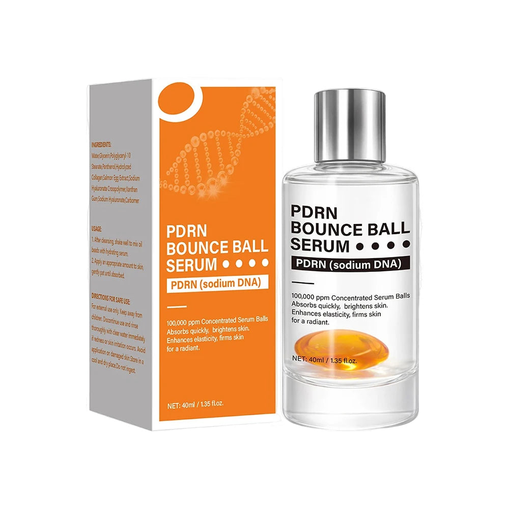 Salmon PDRN Bounce Ball Serum 99% Pure PDRN Salmon DNA for Firming Skin, Hydrates and Moisturizes, Brightens Skin Tone ,40g Peaceful Pleasures Health and Wellness 40g